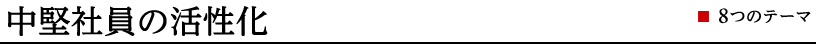 中堅社員の活性化