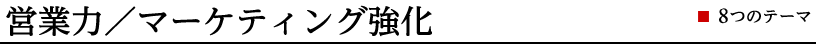 営業力／マーケティング強化